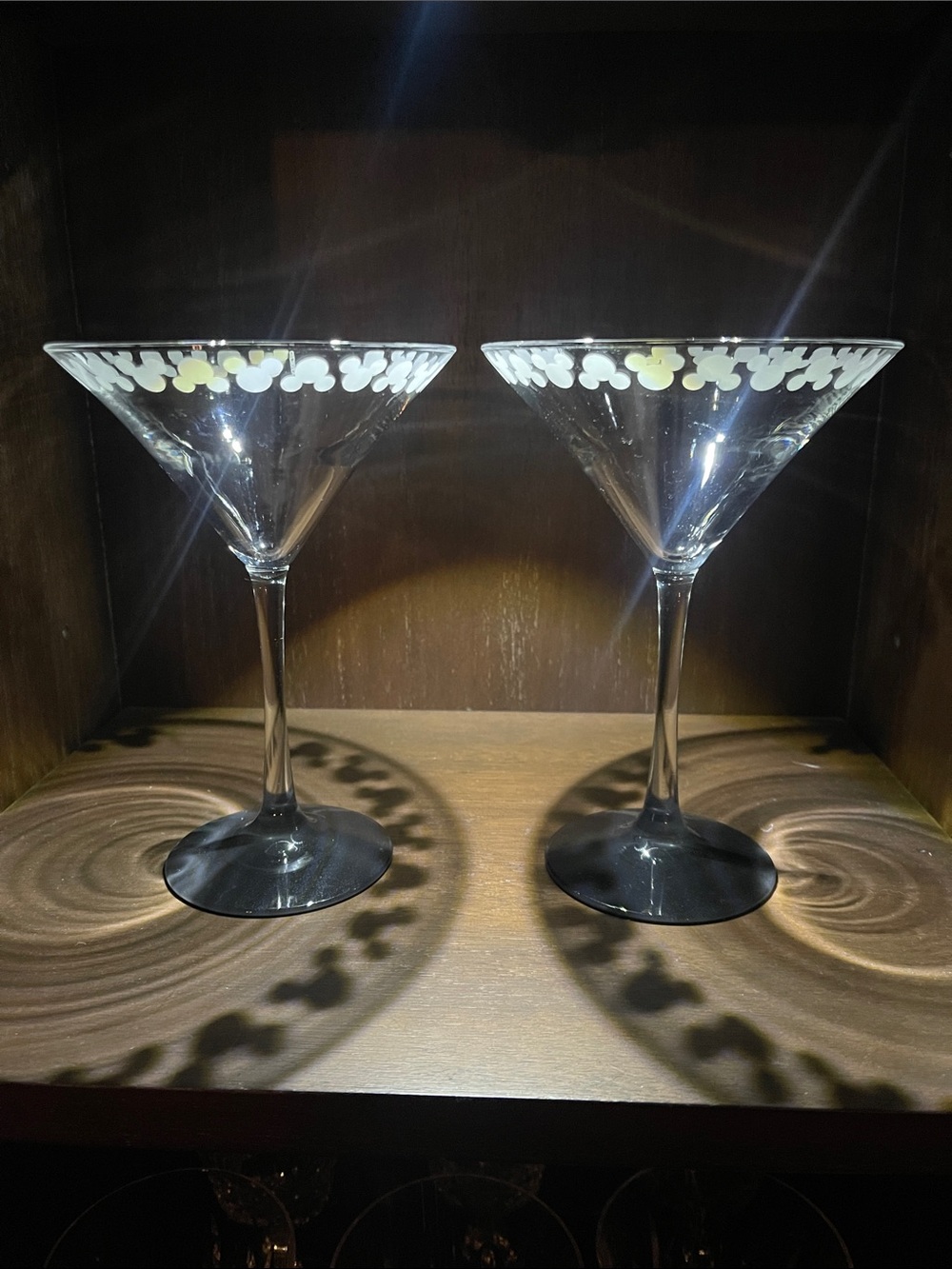 Set of 2 Clear Martini Disney Home Glasses